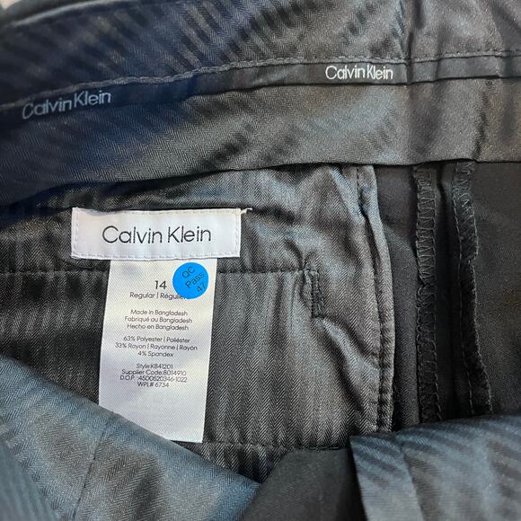 Calvin Klein Black formal slacks Boys size 14 regular pants dance wedding event - Picture 4 of 6